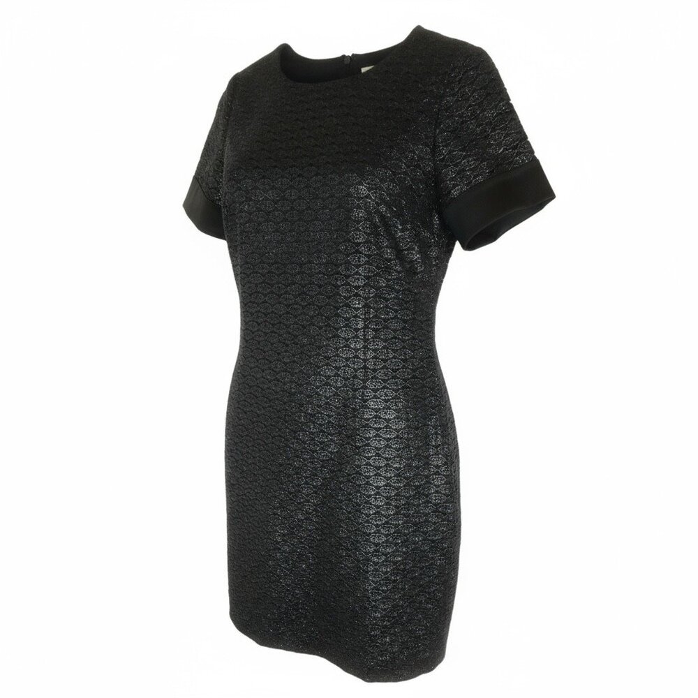 Diane Von Furstenberg Black Textured Dress, LBD, Fitted, Classic, Minimalist